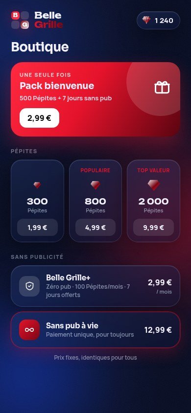 Boutique de l'appli