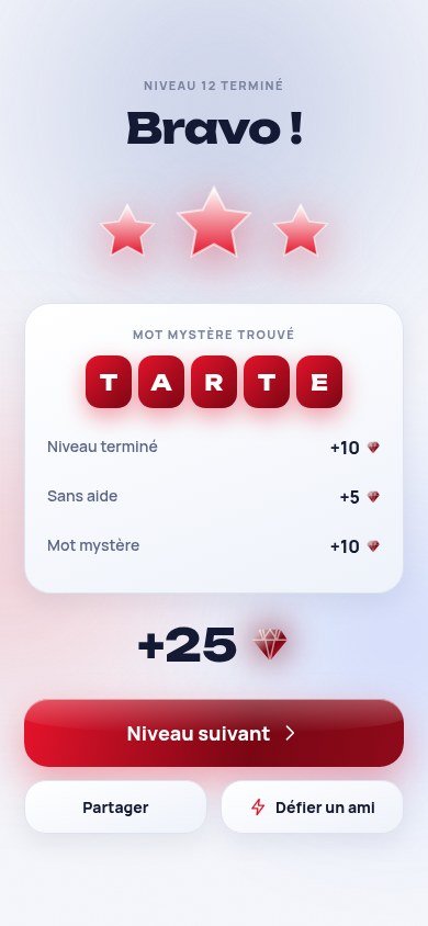 Fin de niveau en mode clair