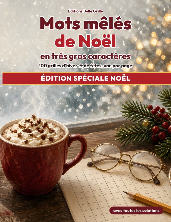 Couverture du cahier Mots mêlés de Noël
